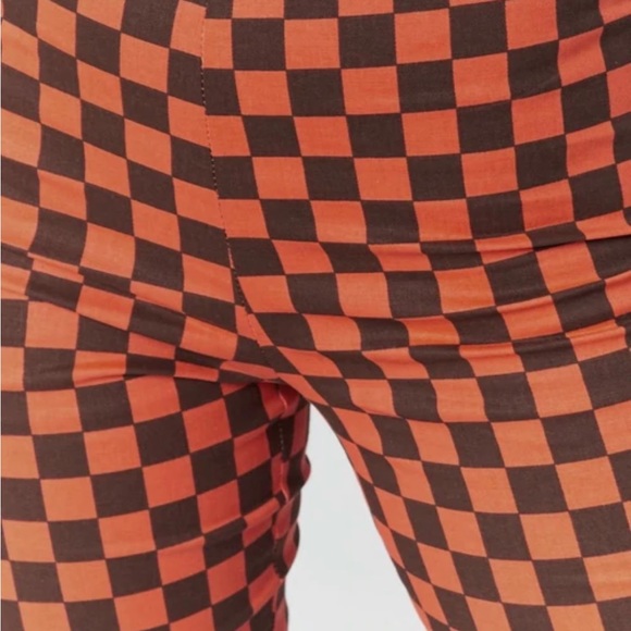 BEGINNING BOUTIQUE LORELAI. CHECK ANKLE PANT GREEN TURQUOISE  NWT S - Picture 10 of 11